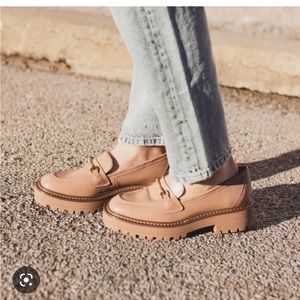 Sam Edelman Tan Laurs Lug Sole Platform Loafers